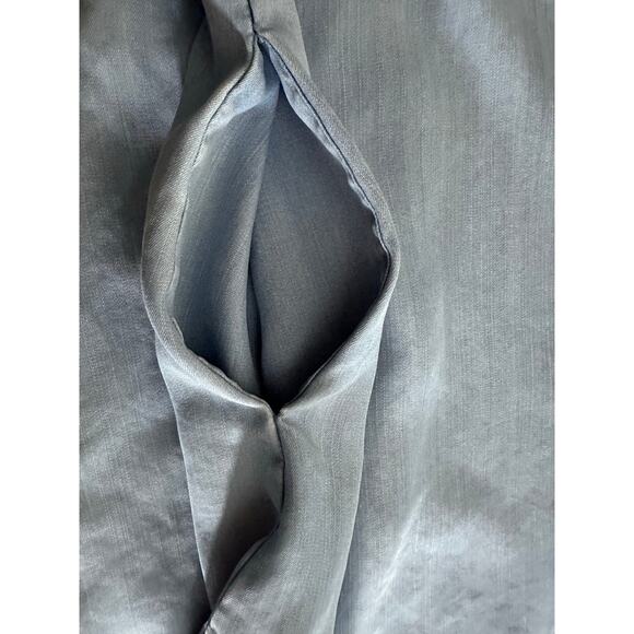 Anthropologie Holding Horses Sz L Embroidered Chambray Dress Lyocell Western - Picture 9 of 12